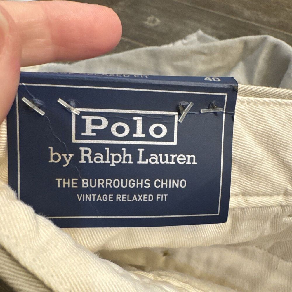 Polo Ralph‎ Lauren Cutoff Frayed Edge Shorts Khaki The Burroughs Chino Size 40 - Picture 6 of 11